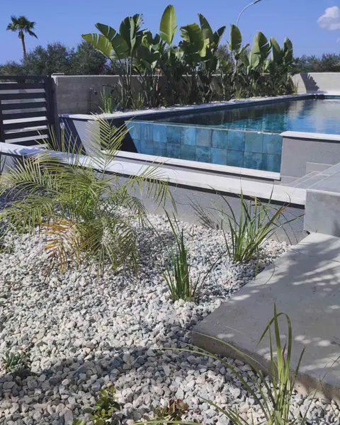 A private garden designed by Antoine Garden Designer, Paphos — pools & sea