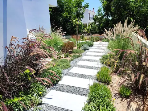 A private garden designed by Antoine Garden Designer, Paphos — paths, grasses