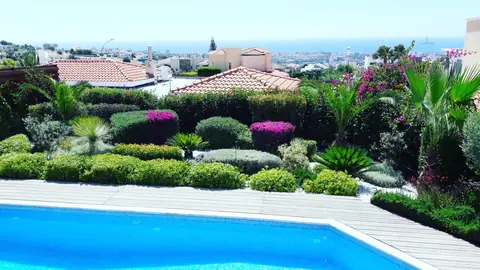 A private garden designed by Antoine Garden Designer, Paphos — pools & sea
