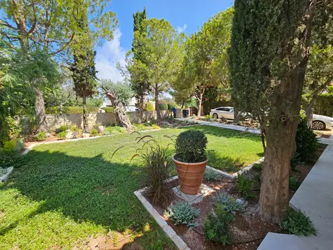 A private garden designed by Antoine Garden Designer, Paphos — its irrigation in view